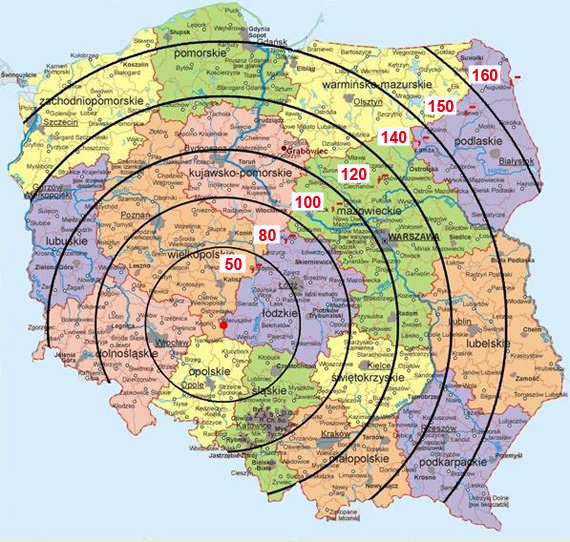 Transport własny - przybliżony cennik - meble twarde